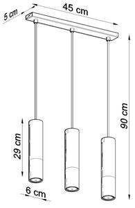 Sollux SL.0948 - Lampadario a sospensione con filo LOOPEZ 3xGU10/10W/230V nero/rame