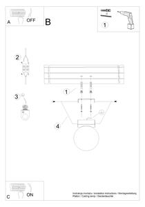Sollux SL.1151 - Lampada da soffitto YOLI 1xG9/12W/230V nero