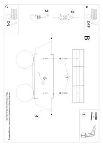 Sollux SL.1152 - Lampada da soffitto YOLI 2xG9/12W/230V nero