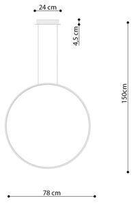 Thoro TH.249 - Lampadario LED a sospensione con filo RIO LED/50W/230V CRI90 4000K diametro 78 cm cromo