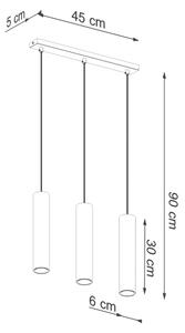 Sollux SL.1201 - Lampadario a sospensione con filo LAGOS 3xGU10/10W/230V oro