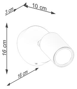 Sollux SL.1285 - Faretto da parete VERDO 1xGU10/10W/230V bianco