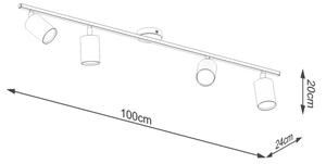 Sollux SL.1168 - Faretto LEMMI 4xGU10/10W/230V nero
