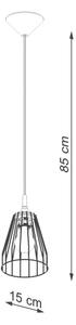 Sollux SL.1205 - Lampadario a sospensione con filo LEYO 1xE27/15W/230V nero
