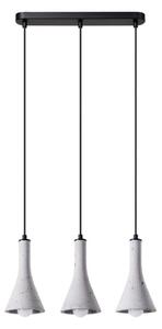 Sollux SL.1225 - Lampadario a sospensione con filo REA 3xE14/12W/230V calcestruzzo