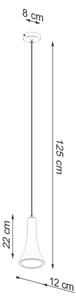 Sollux SL.1223 - Lampadario a sospensione con filo REA 1xE14/12W/230V calcestruzzo