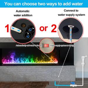 Evaporatore per camino a legna - Camino a vapore - Camino elettrico - Decorazione con fiamma 3D - Camino da incasso