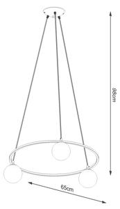 Sollux SL.1213 - Lampadario a sospensione con filo YOLI 3xG9/8W/230V nero