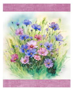 Strofinaccio da cucina in cotone con stampa digitale "Armonia floreale" MIGU23-1 50x70 cm