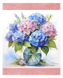 Strofinaccio da cucina in cotone con stampa digitale "Armonia floreale" MIGU23-4 50x70 cm