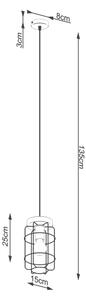 Sollux SL.1263 - Lampadario a sospensione con filo GOTTO 1xE27/15W/230V nero
