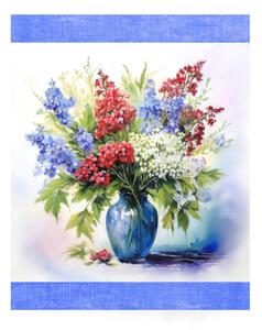 Strofinaccio da cucina in cotone con stampa digitale "Armonia floreale" MIGU23-6 50x70 cm