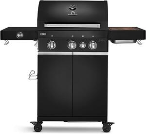Barbecue a gas con 3 bruciatori - Griglia a gas - Barbecue da esterno - Piano cottura a gas - Carrello per barbecue - Bruciatore infrarosso posteriore da 900°C
