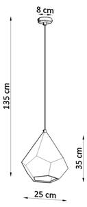 Lampadario su filo PAVLUS 1xE27/60W/230V