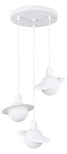 Sollux SL.1357 - Lampadario a sospensione con filo HYPERION 3xG9/8W/230V bianco