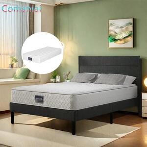 Materasso a molle singolo, dimensioni 90 x 200 cm, silenzioso, con tessuto traspirante, altezza 25 cm, colore bianco
