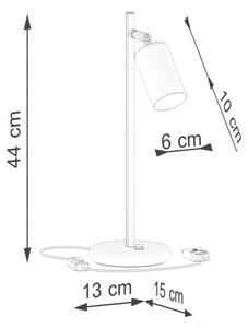 Sollux SL.1373 - Lampada da tavolo WINX 1xGU10/10W/230V nero/cromo