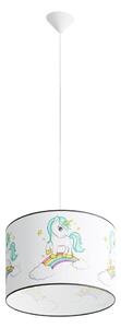 Sollux SL.1413 - Lampadario a sospensione per bambini UNICORN 1xE27/15W/230V diametro 40 cm