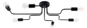 Sollux SL.1447 - Lampadario a plafone VECTOR 6xE27/15W/230V nero