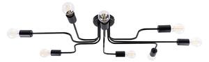 Sollux SL.1448 - Lampadario a plafone VECTOR 8xE27/15W/230V nero