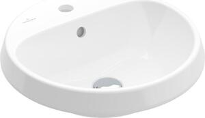 Villeroy & Boch Architectura - Lavabo da incasso, 450x450 mm, con sfioratore, foro per rubinetto, bianco alpino 5A654501