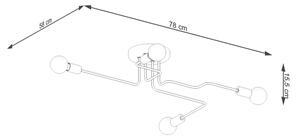 Sollux SL.1446 - Lampadario a plafone VECTOR 4xE27/15W/230V nero