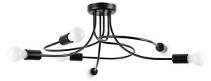 Sollux SL.1456 - Lampadario a sospensione con supporto rigido LEVAR 6xE27/15W/230V nero