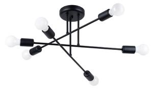 Sollux SL.1453 - Lampadario a sospensione con supporto rigido NORAH 6xE27/15W/230V nero