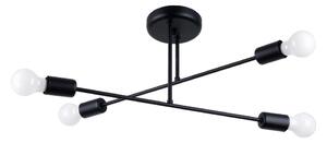 Sollux SL.1451 - Lampadario a sospensione con supporto rigido NORAH 4xE27/15W/230V nero