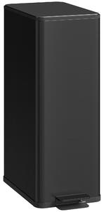 HOMCOM Cestino Spazzatura 20L con Chiusura Ammortizzata e Secchio Rimovibile, in Acciaio e PP, 21.5x37.2x57 cm, Nero | Aosom Italy