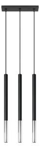 Sollux SL.0886 - Lampadario a sospensione con filo MOSAIC 3xG9/12W/230V nero/cromo
