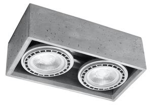 Sollux SL.0884 - Plafoniera QUATRO 2xGU10/40W/230V calcestruzzo