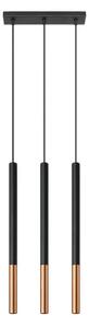 Lampadario su filo MOSAIC 3xG9/12W/230V nero/rame