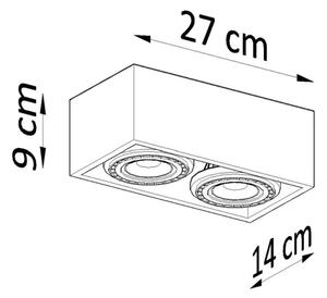 Sollux SL.0884 - Plafoniera QUATRO 2xGU10/40W/230V calcestruzzo
