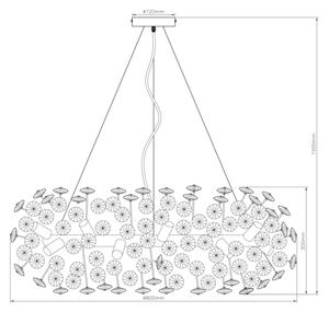 Globo 64135H3C - Lampadario LED in cristallo su cavi KATRINA 20xG9/3,5W/230V
