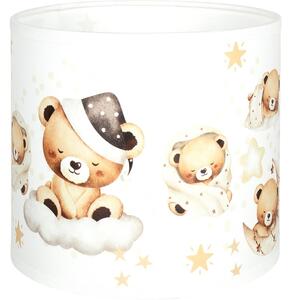 Brilagi - Paralume universale BOBO E27, diametro 15 cm, bianco/orsetti
