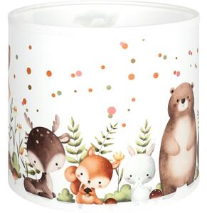 Brilagi - Paralume universale BOBO E27, diametro 15 cm, bianco con decorazioni a tema animali