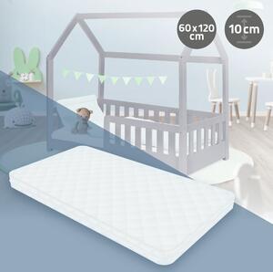 Materasso per bambini ML-Design 60x120x10 cm, per le sostanze nocive, Oeko-Tex 100, materasso per bambini con cerniera e rivestimento lavabile