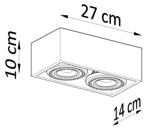 Sollux SL.0916 - Plafoniera QUATRO 2xGU10/40W/230V faggio