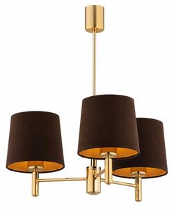 Brilagi - Lampadario su asta MONTE 3xE27/60W/230V marrone/oro