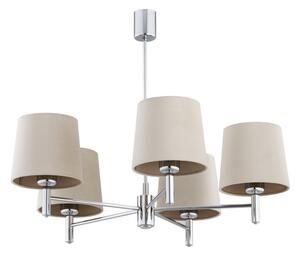 Brilagi - Lampadario a stelo MONTE 5xE27/60W/230V beige/cromo lucido