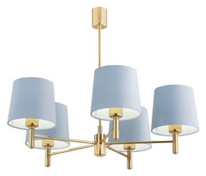 Brilagi - Lampadario su asta MONTE 5xE27/60W/230V blu/oro