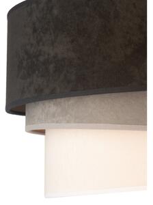 Duolla - Plafoniera DEVON 1xE27/40W/230V diametro 45 cm nero/grigio/beige