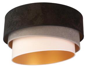 Duolla - Plafoniera DEVON 1xE27/40W/230V diametro 45 cm nero/grigio/beige