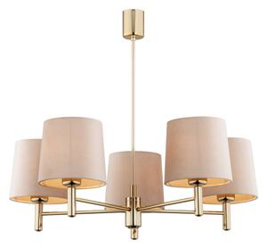 Brilagi - Lampadario a stelo MONTE 5xE27/60W/230V beige/oro