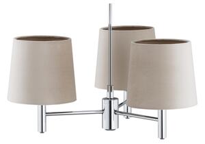 Brilagi - Lampadario a stelo MONTE 3xE27/60W/230V beige/cromo lucido