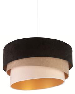 Duolla - Lampadario a sospensione con filo DEVON 1xE27/40W/230V diametro 45 cm nero/beige