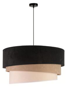 Duolla - Lampadario a sospensione con filo DEVON 1xE27/40W/230V diametro 45 cm nero/beige