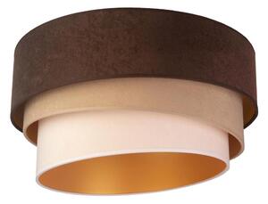 Duolla - Plafoniera DEVON 1xE27/40W/230V diametro 45 cm marrone/beige