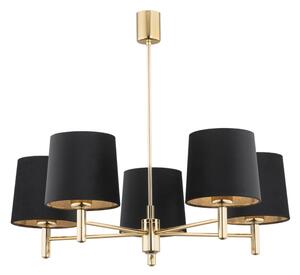 Brilagi - Lampadario a stelo MONTE 5xE27/60W/230V nero/oro